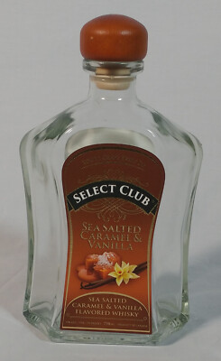 Empty Select Club Sea Salted Caramel & Vanilla Flavored Whiskey with Cap, 750ml