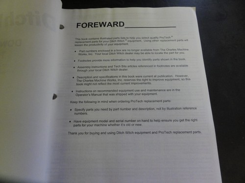 Ditch Witch Downhole Tools Parts Manual 06PL 10/99 053-450 - Picture 3 of 7