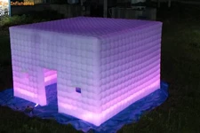 20x20x13ft Inflatable Night Club With LED Lights Cube Tent Party Tent