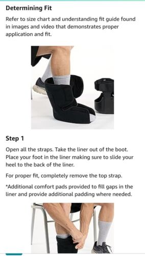 United Ortho SHORT Cam Foot Leg Ankle Walker Fracture Boot Brace, SMALL, Black - Picture 11 of 12