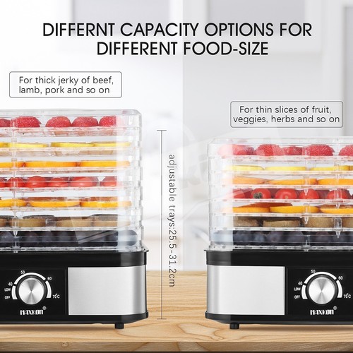 Maxkon Food Dehydrator 7 Trays Beef Jerky Maker Meat Fruit Dryer Stainless Steel - Picture 8 of 12