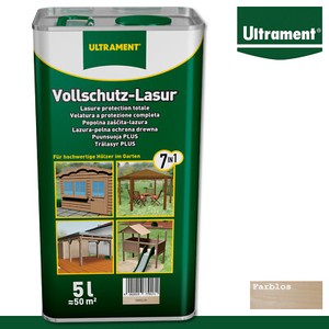 Ultrament 68250050195208 Vollschutz-lasur 7-in-1 farblos 5 Liter
