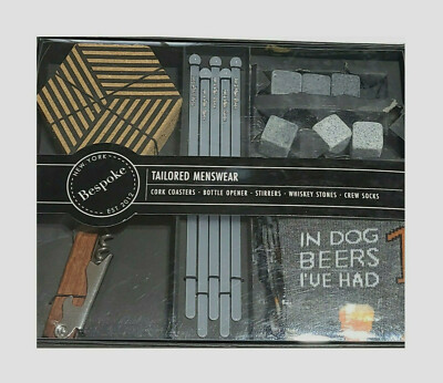 New York Bespoke Tailored Menswear Drinking Box Set 