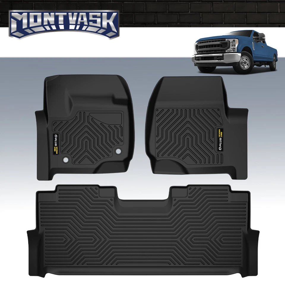 Tapetes forros aptos para Ford F-250/F-350 Super Duty 2017-2024 doble cabina TPE Foto 3 de 4