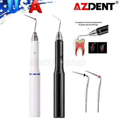 AZDENT Dental Cordless Gutta Percha Obturation System Endo Heated Pen+2 Tips
