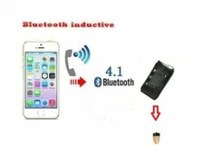 Dual Way Talking Bluetooth Inductive Transmitter Handfree With Mini Headset New
