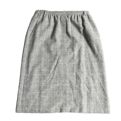 Alfred Dunner Women's 100% Wool Pencil Skirt 14 Grey Plaid - 第 1/12 張圖片