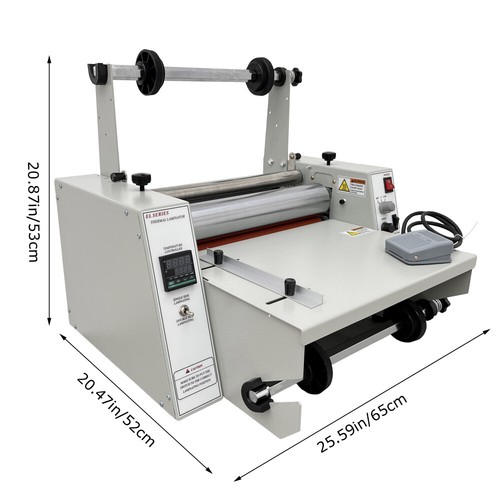 14" Steel Roller Thermal Laminator Lamination Hot/Cold Roll Laminating Machine - Picture 2 of 16