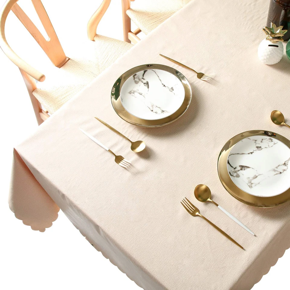 Wasserabweisende Tischdecke Rechteck PVC zum Esszimmer Küche Geburtstag Party... - Image 4 of 4