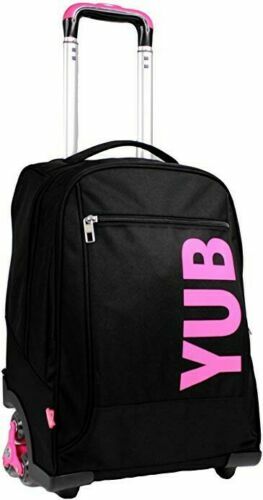 Zaino Trolley Seven Yub Nero e Rosa con Ruote Spinner | eBay