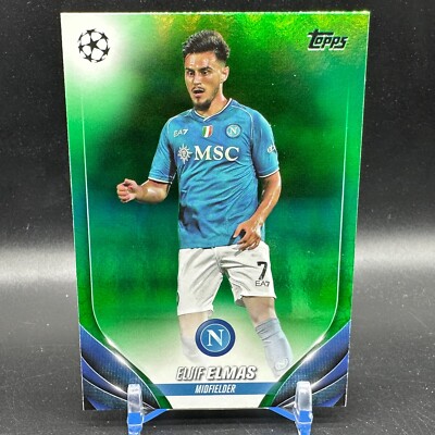 Eljif Elmas Green /99 2023-24 Topps Chrome UEFA Club Competitions #182