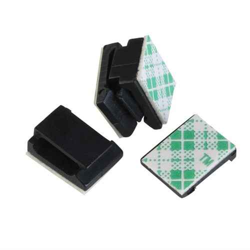 100 Pieces Fixed Seat Cable Buckle Adhesive Cord Clips Management Zip Ties - Afbeelding 3 van 5