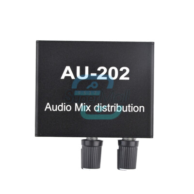 AU-202 Stereo Audio Signal Preamplifier Amplifier for Headphone External Power