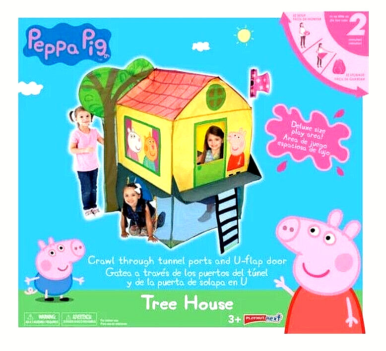 Peppa Pig Tree house Jumbo 61 Inch Kids Toddler Tent POP-UP 