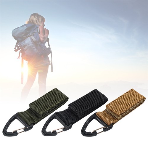 Backpack Key Hook Webbing Buckle Carabiner Waist Belt Buckle Nylon - Picture 9 of 12