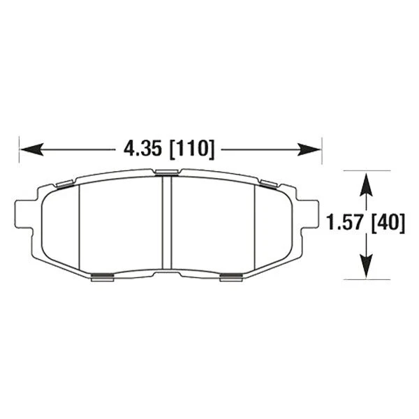 Pastillas de freno compuestas Hawk Street 5.0 HPS para 13-14 Subaru Outback Foto 3 de 3