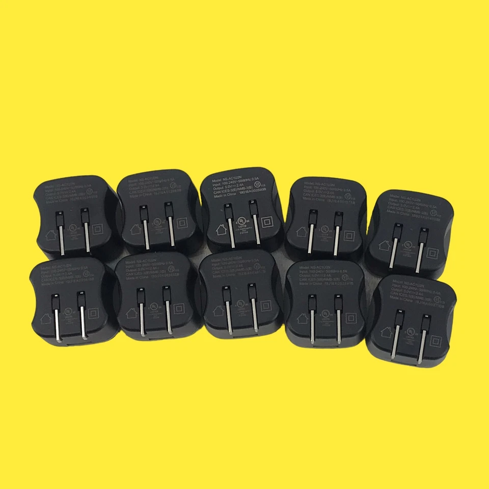 Set of 10 USB Wall Power Charger Adapter Insignia NS-AC1U2N Black #723 Z63/542 - Image 4 of 4