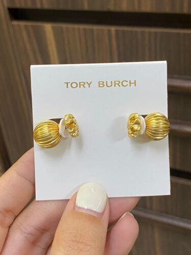 tory burch logo stud earrings | eBay