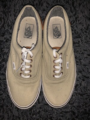VANS made in usa ヴィンテージ　authentic era Rare Vintage VANS Authentic ERA White Canvas Lace Up Shoes