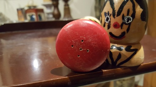 Vintage WoodPecker WoodWare Hand Painted in Japan Salty and Peppy shakers - Bild 8 von 11