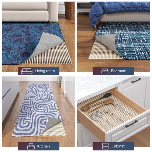 Non-Slip Rug Pad 6 Ft Round Rug Gripper for Hardwood Floors Anti Skid Mat for... - 第 6/8 張圖片