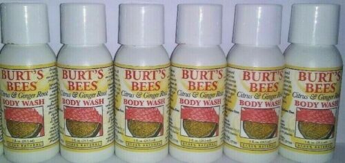 10 BURT'S BEES CITRUS & GINGER ROOT BODY WASH, 1 oz TRAVEL SIZE