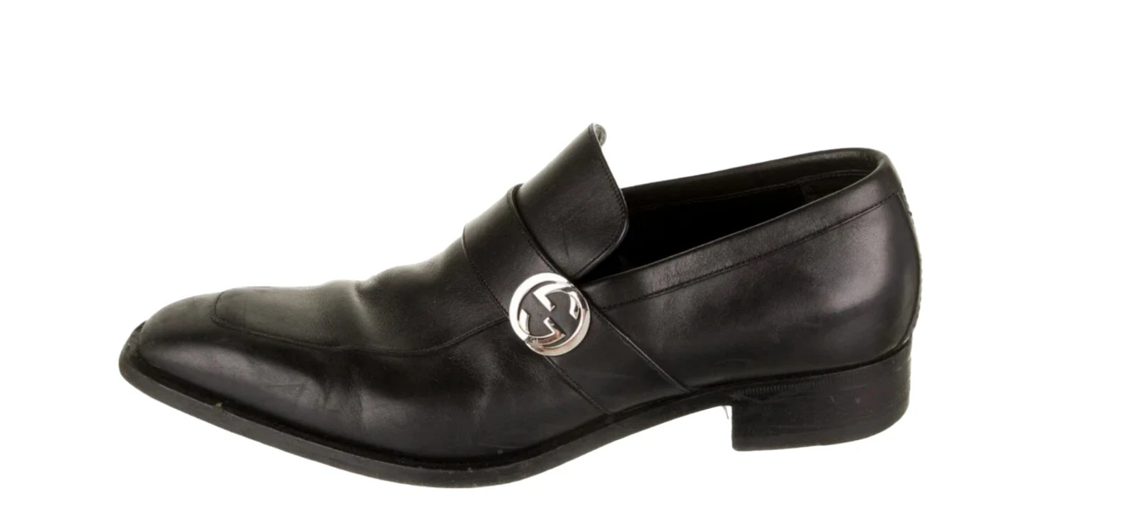 Mocassini Gucci 114416 GG mocassino in pelle nera 7 5 UK 8 5 US