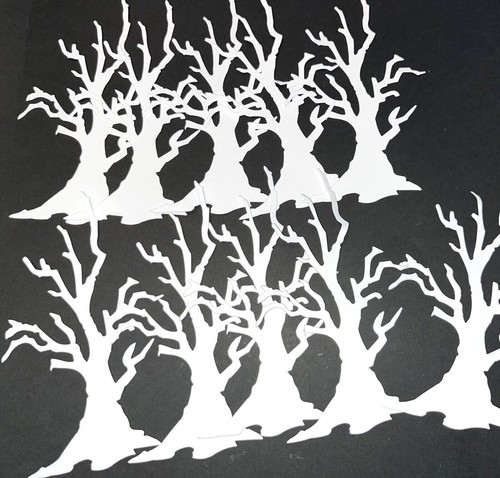 10 RAMAS ÁRBOL Tim Holtz papel cartucho adornos troquelados - Imagen 2 de 11