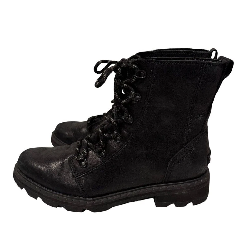 sorel lennox lace leather waterproof ankle boots