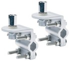 2 Lot RoadPro Rp-315 Cb Antenna 3-Way Double Groove Mirror Mount w/ So-239 Stud