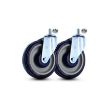 5" Front Swivel Shopping Cart Caster Set of 2 with Lock Nuts