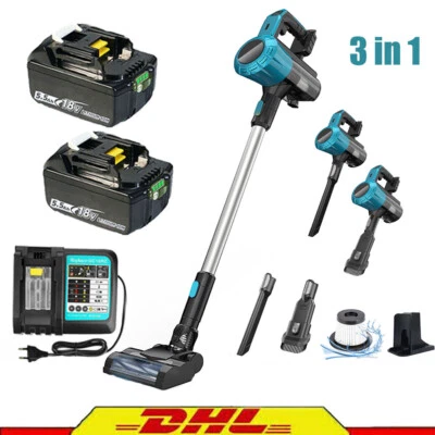 MAWIRON Für Makita 18v Akku Handstaubsauger Staubsauger beutellos 3in1 Akkusauger 5.5Ah