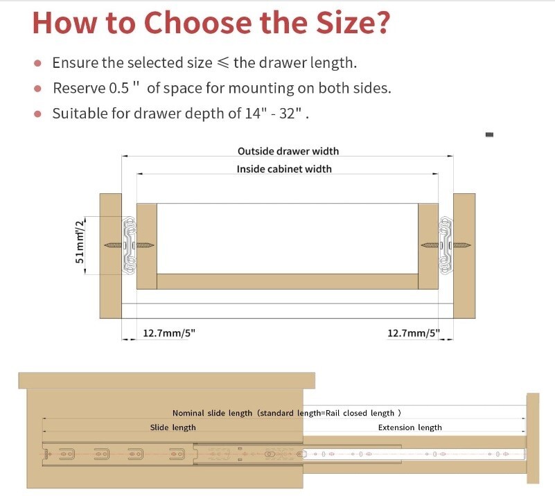 Ball Bearing Drawer Runners, Full Extension, Load Capacity 154-227 - View #7