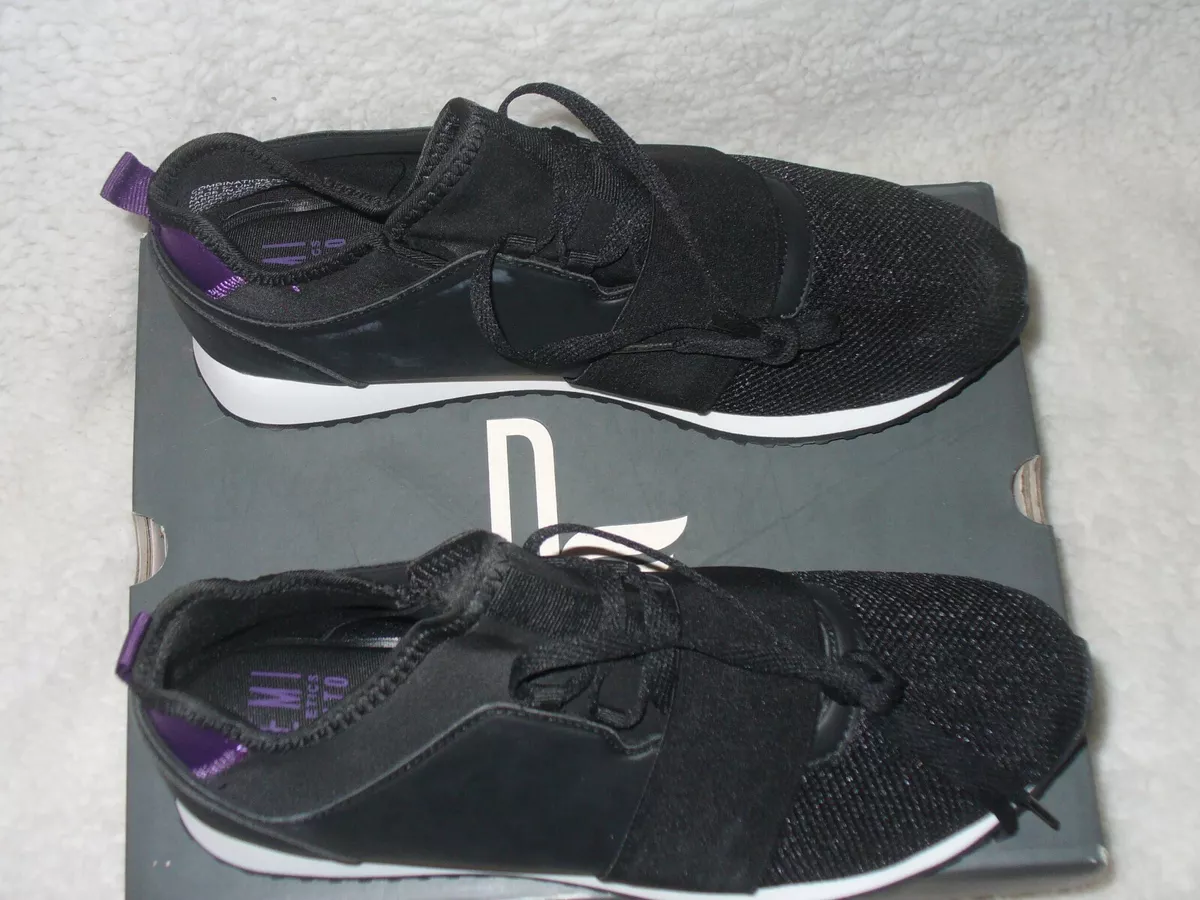 Women s FABLETICS DEMI LOVATO Mesh Athletic Shoe Blk Pur Whi 10.5