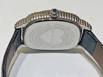 Judith Ripka Sterling MOP Hearts Dial Watch w/ Leather Band  display picture 1