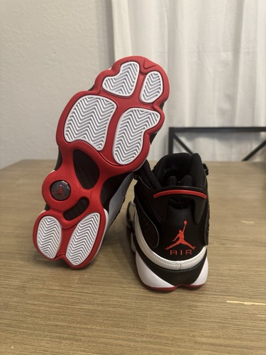 Nike Air Jordan 6 Rings Shoes Black University Red White Men’s Size 7.5 - Picture 4 of 5