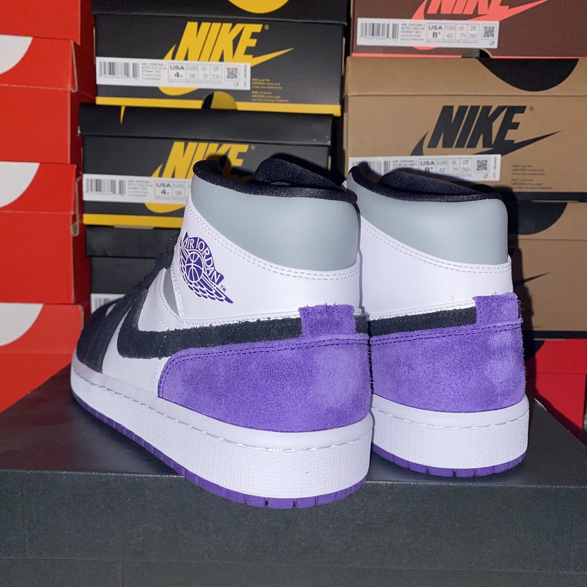 Varsity Purple Air Jordan Mid Lila Schwarz Nike Air Jordan Mid SE