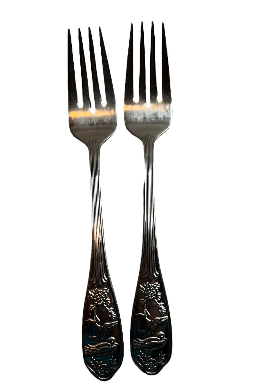 Spode WOODLAND Stainless Wallace Silverware 7 5/8” Flatware Salad Fork