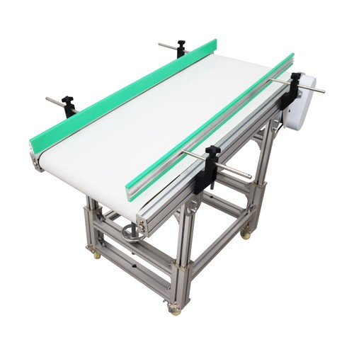 PU Belt Inclined Wall Conveyor Machine Food Grade 110V 48"L 20"W Highly Adjust - Picture 9 of 17