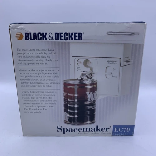 Black & Decker Motorized Spacemaker Can Opener EC70 Under Cabinet Mount NOS 1996