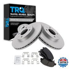 Trq Front Ceramic Brake Pad And Rotor Set Coated Compatible 2012-17 Hyundai