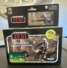 NEW Star Wars The Vintage Collection ROTJ Speeder Bike Vehicle & Scout Trooper