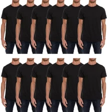 BILLIONHATS 12 Pack Plus Size Men Cotton T-Shirt Bulk Big Tall Short Sleeve Tees