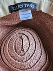 Ellen Tracy Pink Woven Sun Hat with Bow One Size with Gold Accents — photo 3