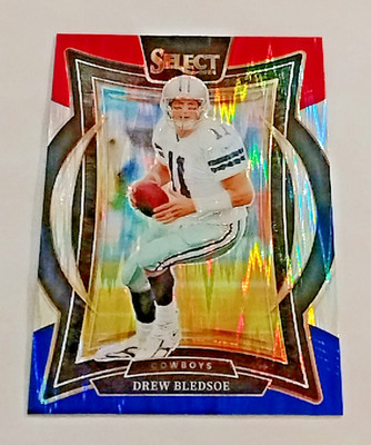 2024 Panini Select #53 Drew Bledsoe Concourse Red & Blue Shock Dallas.       N15