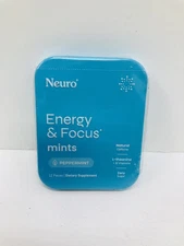 Neuro Energy & Focus Mints Peppermint 1 Can With 12pcs EXP 2/27 