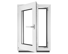 Finestra del seminterrato finestra di plastica finestra 2x anta bianca e...