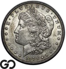 1878 7TF Morgan Silver Dollar Coin Choice AU++, Toned, Tougher Date