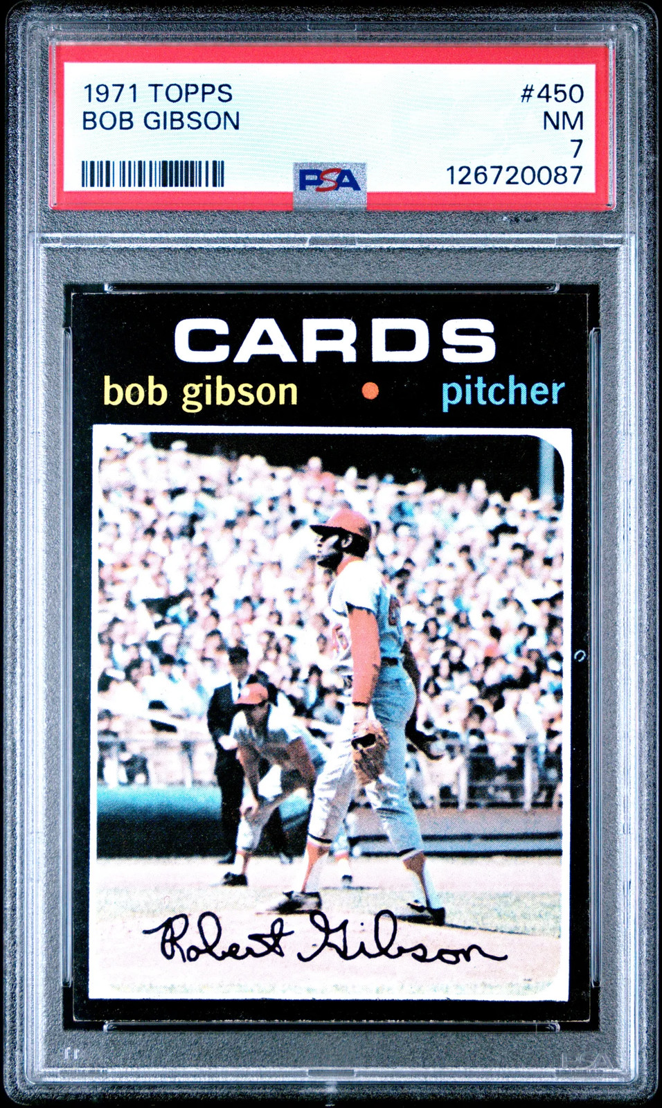 1971 Topps Bob Gibson #450 PSA 7