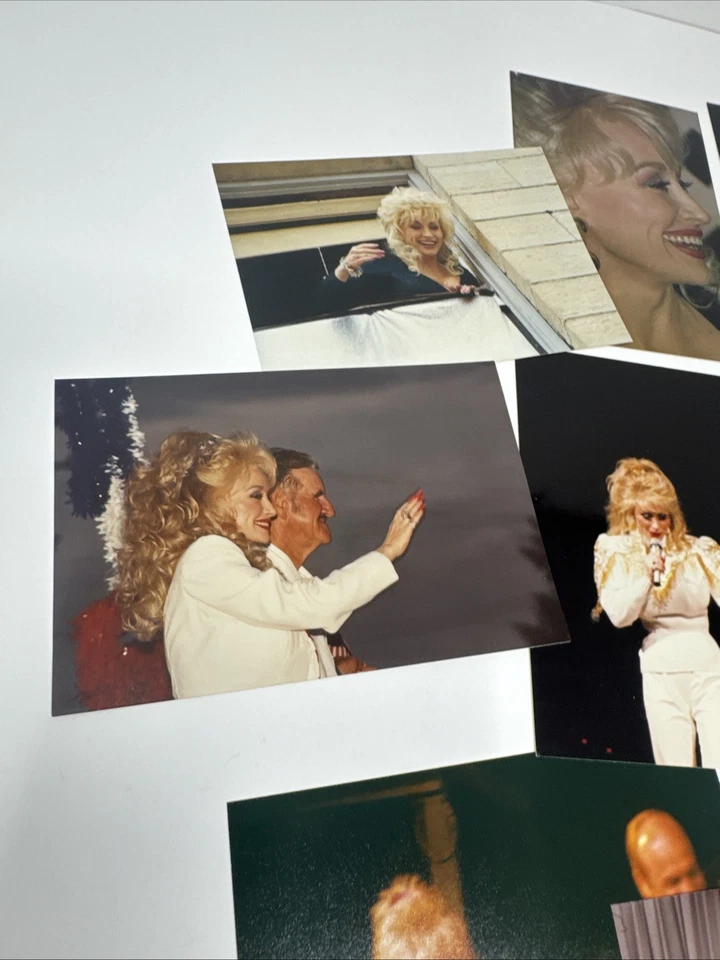 20 Vintage Found Photos DOLLY PARTON Concert Candid Snapshots 1980s 90s 3.5x5 - Image 3 of 4